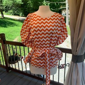 🖤 orange chevron top custom made small 🖤